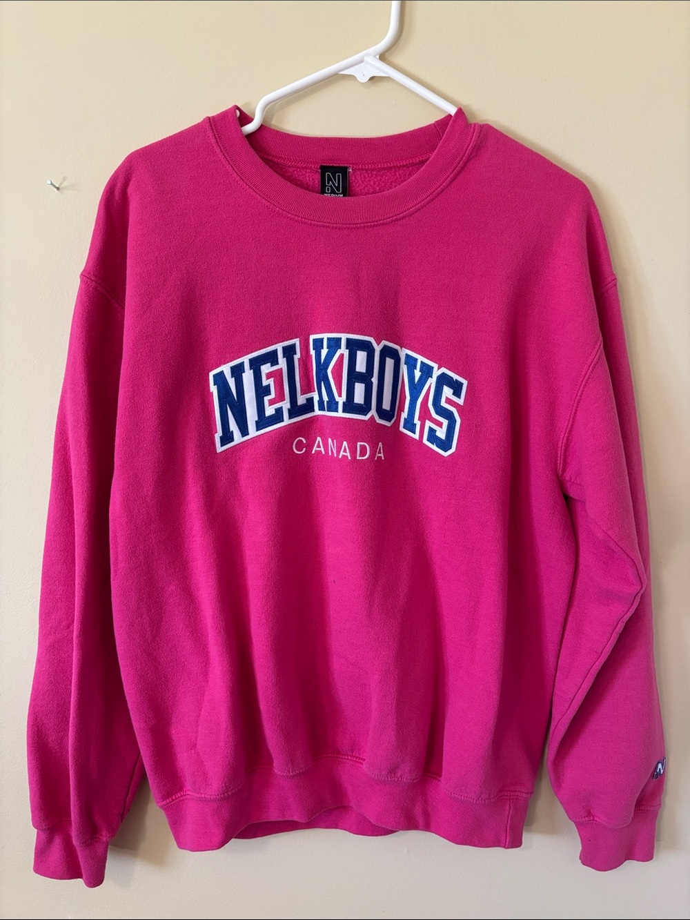 NELKBOYS Canada Crewneck Sweatshirt - Hot Pink